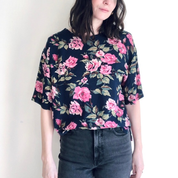 Vintage flower blossom blouse - Picture 2 of 15